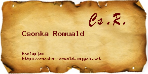 Csonka Romuald névjegykártya