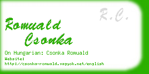 romuald csonka business card